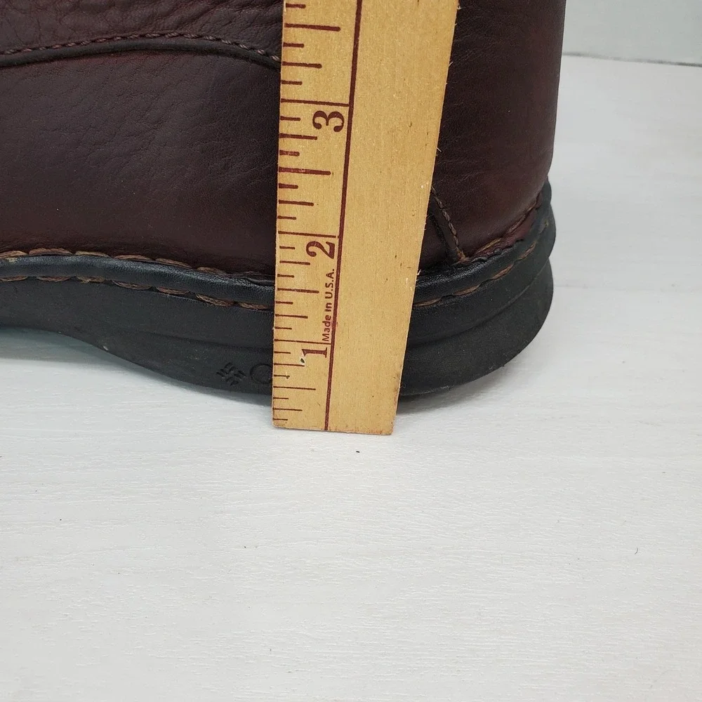 Columbia Wayne Mens 13 US Leather Ankle Boots Lace Up Brown Comfort System